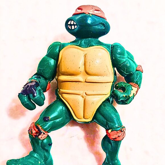 1988 TMNT Playmates Lot of 3 Figures Raphael Leonardo Michelangelo Parts/Repair - Picture 5 of 9